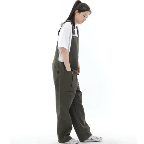 데크 와이드빕 카고포켓 오버롤 WCP-601 카키