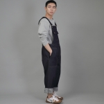 데크 와이드빕 퍼티그 테이퍼드 오버롤 WFT-602 데님 인디고