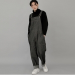 링클포켓 밴드 오버롤 WPB-613 데님 그레이블랙