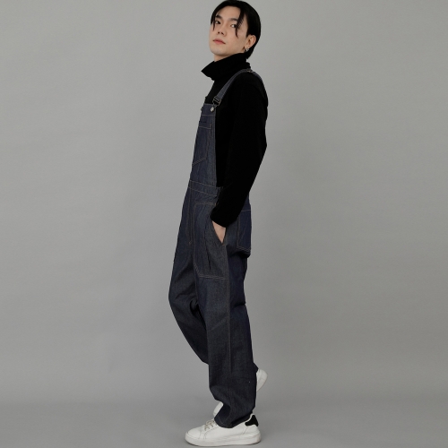 링클포켓 밴드 오버롤 WPB-613 데님 라이트인디고 BRS