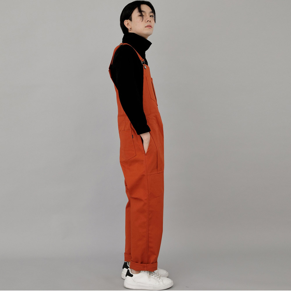 링클포켓 밴드 오버롤 WPB-613 브릭