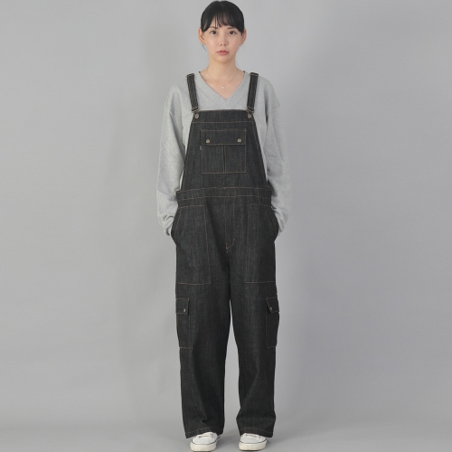 클래식 카고 EX 와이드 오버롤 CCW-615 데님 블랙
