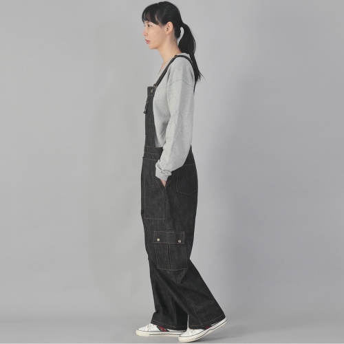 클래식 카고 EX 와이드 오버롤 CCW-615 데님 블랙