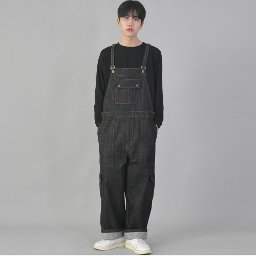 클래식 카고 EX 와이드 오버롤 CCW-615 데님 블랙