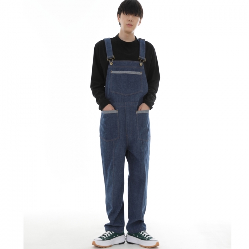 펜타곤 핀턱 오버롤 PP-604 데님 미디엄블루 BRS