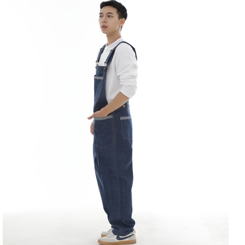 펜타곤 핀턱 오버롤 PP-604 데님 미디엄블루 BRS