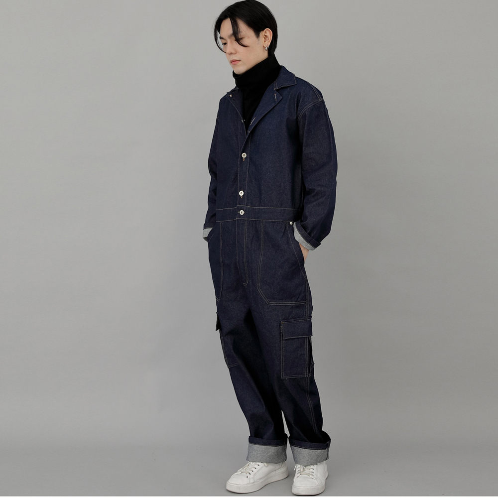 레트로라인 카고 점프슈트 RLC-509 데님 인디고 BRS