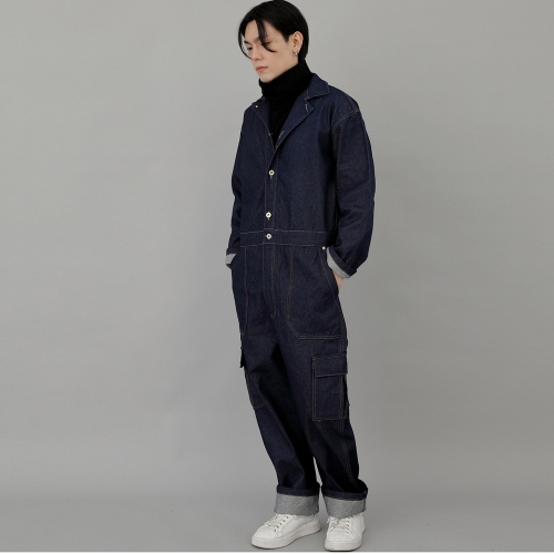 레트로라인 카고 점프슈트 RLC-509 데님 인디고 BRS