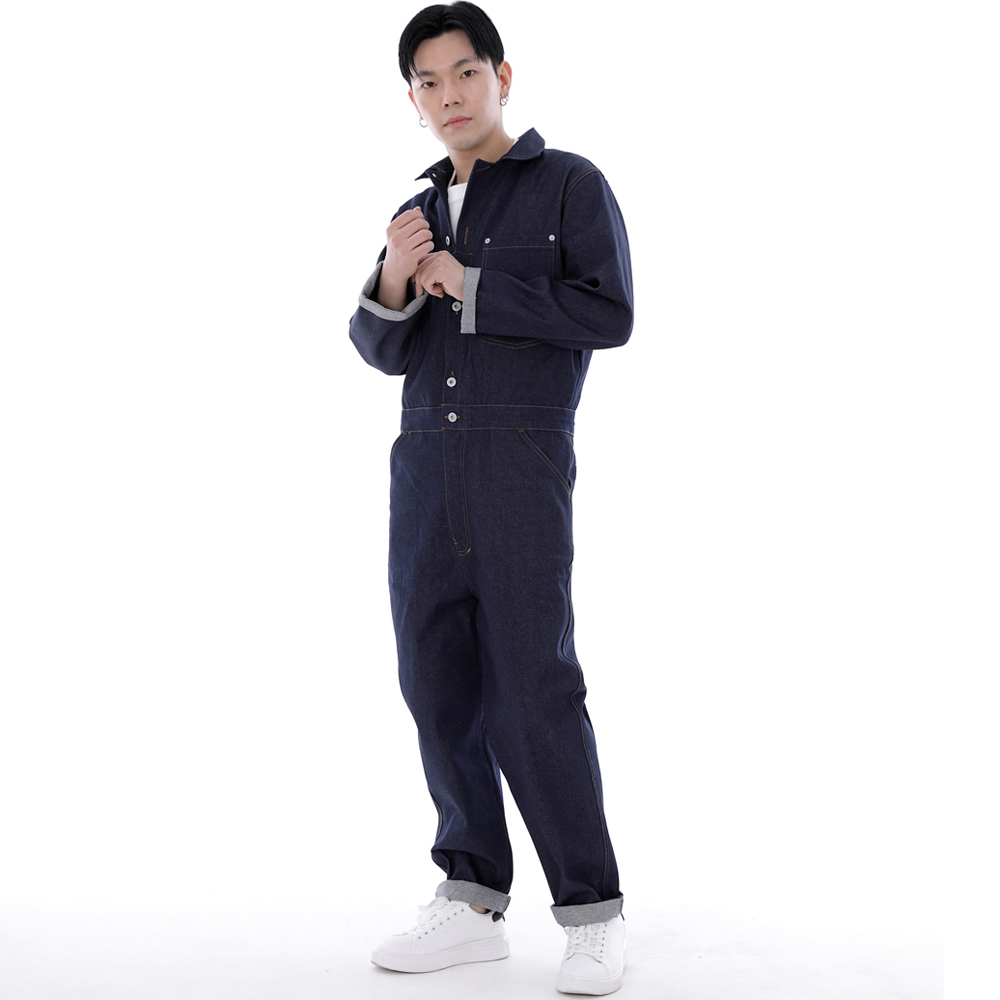 시티보이 버튼 점프슈트 CBB-507 데님 인디고 BRS