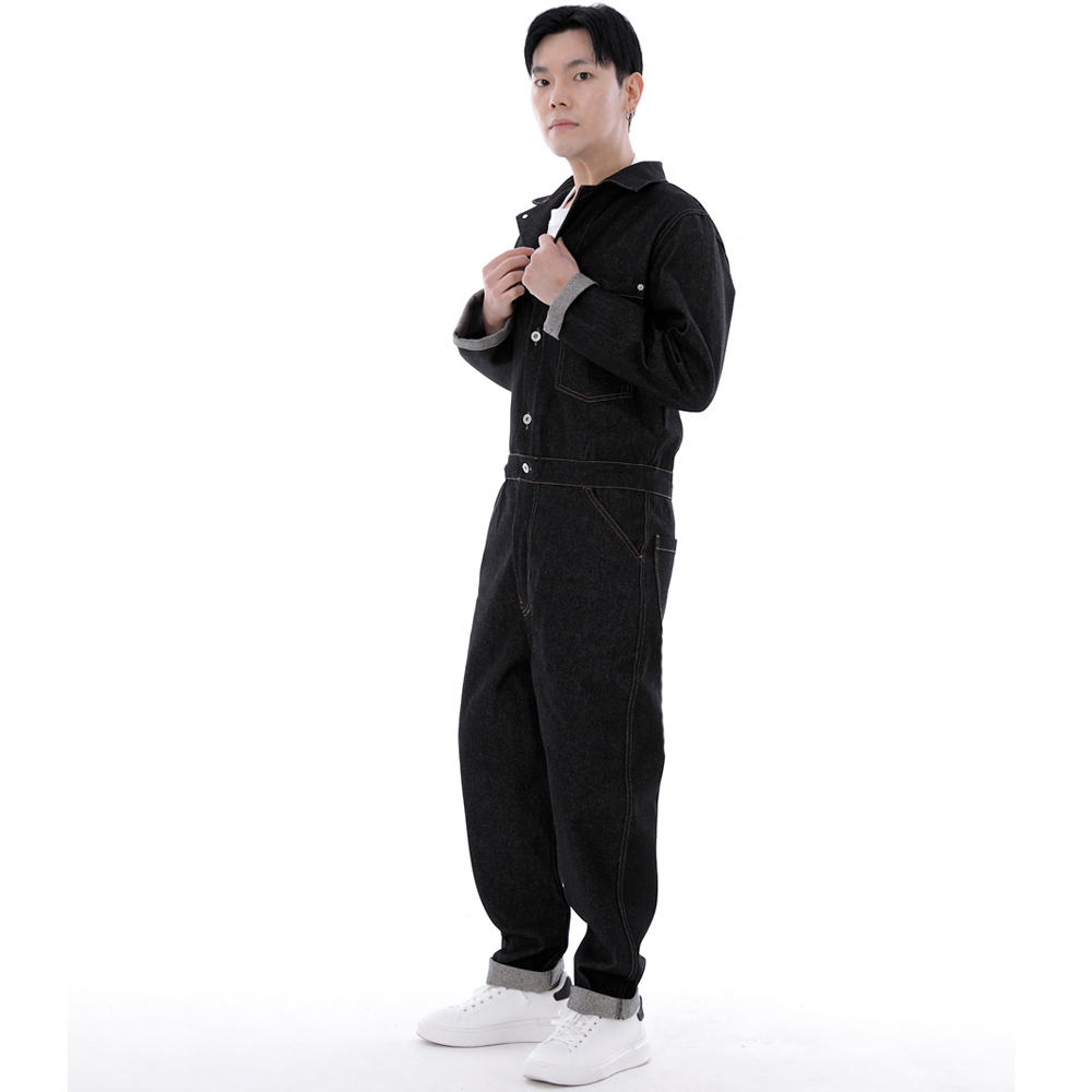시티보이 버튼 점프슈트 CBB-507 데님 블랙