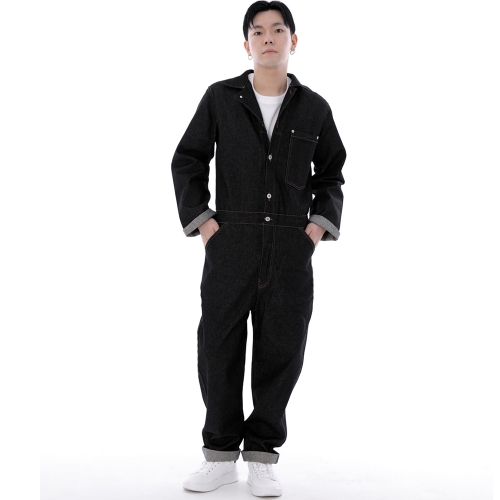 시티보이 버튼 점프슈트 CBB-507 데님 블랙