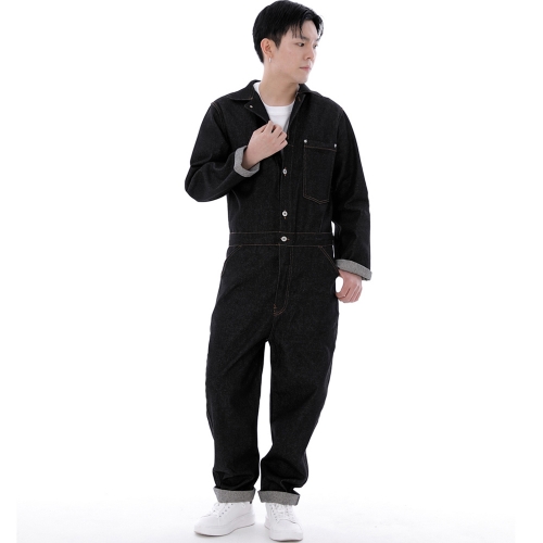 시티보이 버튼 점프슈트 CBB-507 데님 블랙
