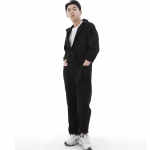 오버라운드 테이퍼드 카고 점프슈트 OT-502C 블랙