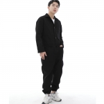 오버라운드 테이퍼드 카고조거 점프슈트 OT-502CJ 블랙
