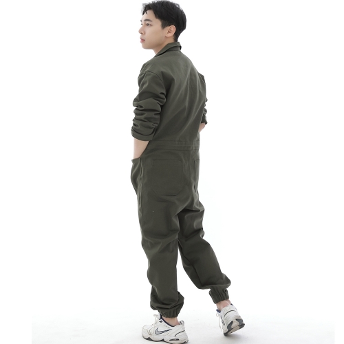오버라운드 테이퍼드 카고조거 점프슈트 OT-502CJ 카키