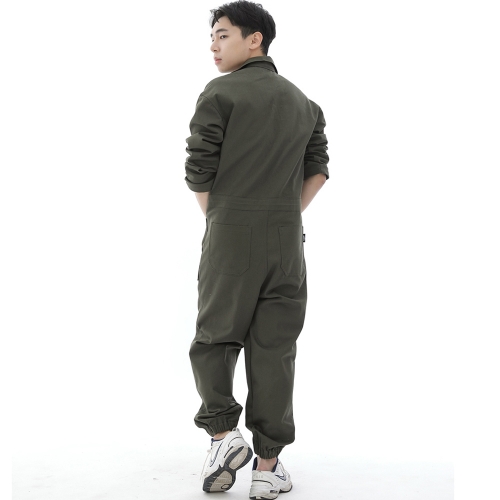 오버라운드 테이퍼드 카고조거 점프슈트 OT-502CJ 카키