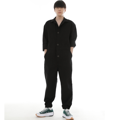 오버라운드 퍼티그 조거 점프슈트 OF-501J 블랙