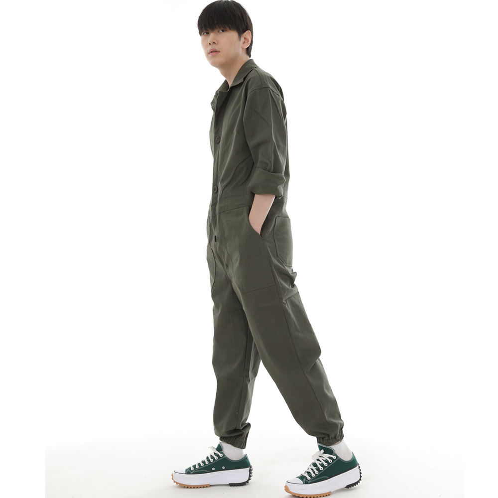 오버라운드 퍼티그 조거 점프슈트 OF-501J 카키