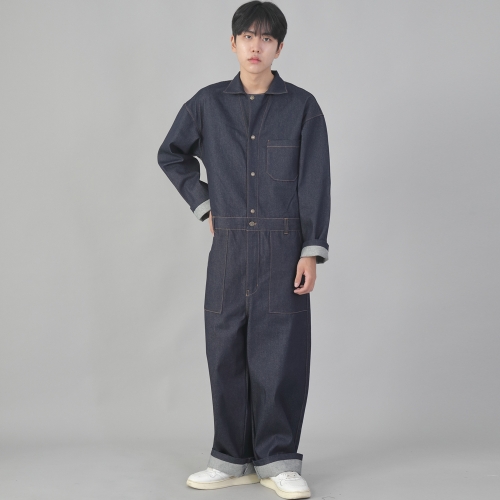 클래식 EX 와이드 점프슈트 CWF-521 데님 인디고