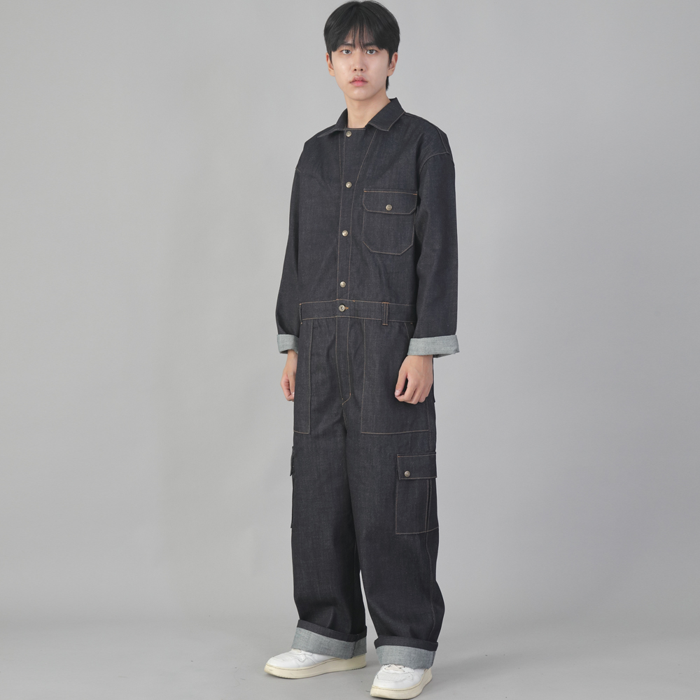 클래식 EX 와이드 카고 점프슈트 CWC-520 데님 내추럴인디고