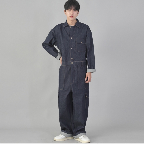 클래식 EX 와이드 카고 점프슈트 CWC-520 데님 인디고