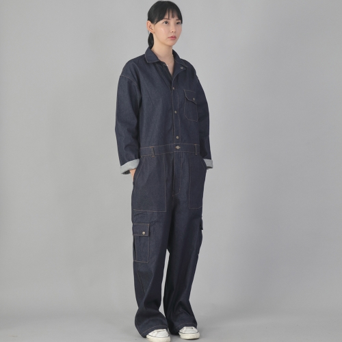 클래식 EX 와이드 카고 점프슈트 CWC-520 데님 인디고