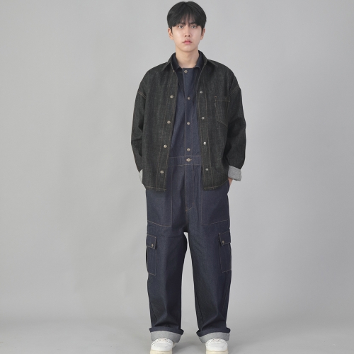 클래식 EX 와이드 카고 점프슈트 CWC-520 데님 인디고