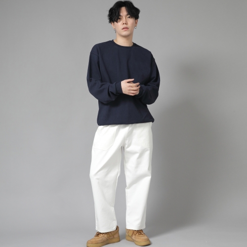 헤비테리 레귤러 무지 스웨트셔츠 HRS-803 다크네이비