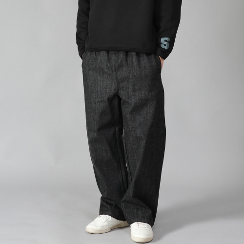 EX 와이드 팬츠 EXW-347 데님 블랙 BKS