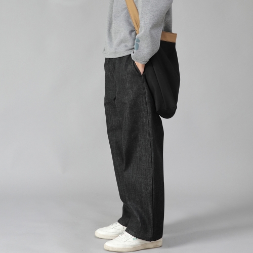 EX 와이드 팬츠 EXW-347 데님 블랙 BKS