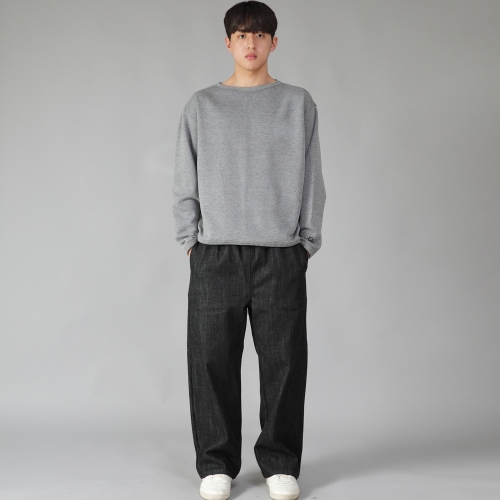 EX 와이드 팬츠 EXW-347 데님 블랙 BKS