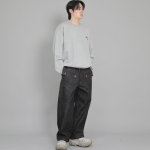 EX 와이드 더블버튼 카고팬츠 EDC-345 데님 블랙