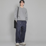 EX 와이드 더블버튼 카고팬츠 EDC-345 데님 인디고