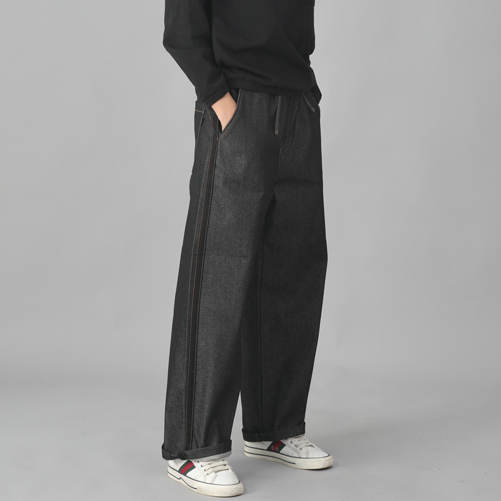 사이드라인 EX 와이드 팬츠 PLW-341 데님 블랙