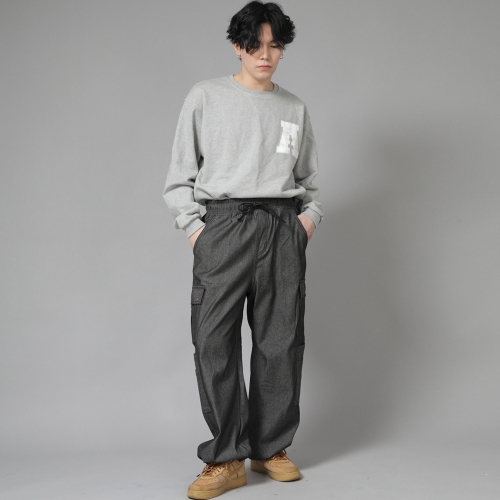 더블카고 스트링 조거팬츠 DCJ-338 데님 그레이블랙