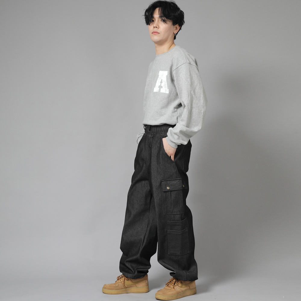 더블카고 스트링 조거팬츠 DCJ-338 데님 블랙 BKS