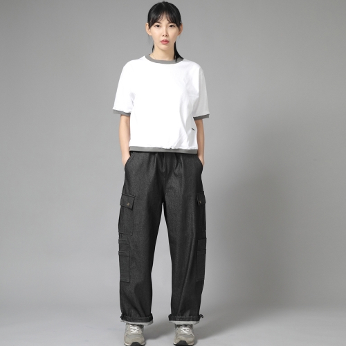 더블카고 스트링 조거팬츠 DCJ-338 데님 블랙 BKS