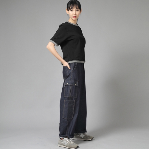 더블카고 스트링 조거팬츠 DCJ-338 데님 인디고