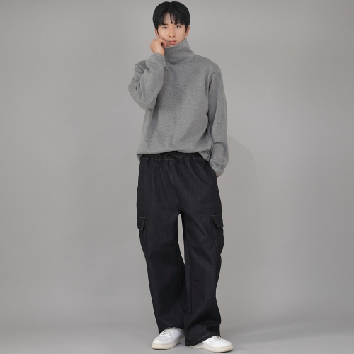 리벳픽스 EX 와이드 카고팬츠 REC-360 데님 내추럴인디고