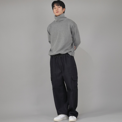 리벳픽스 EX 와이드 카고팬츠 REC-360 데님 내추럴인디고