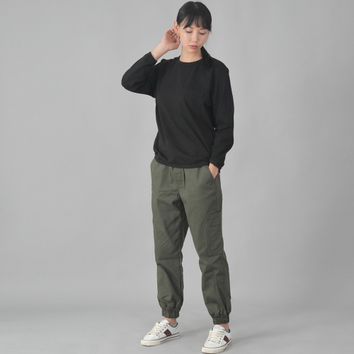 볼드 앵클밴드 카고조거 팬츠 BAC-328 카키