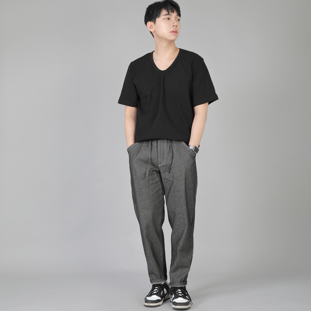 브리지필 밴딩팬츠 BWD-324 데님 그레이블랙 WHS