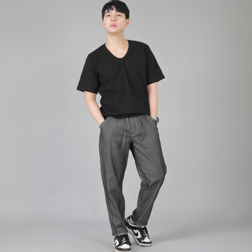 브리지필 밴딩팬츠 BWD-324 데님 그레이블랙 WHS