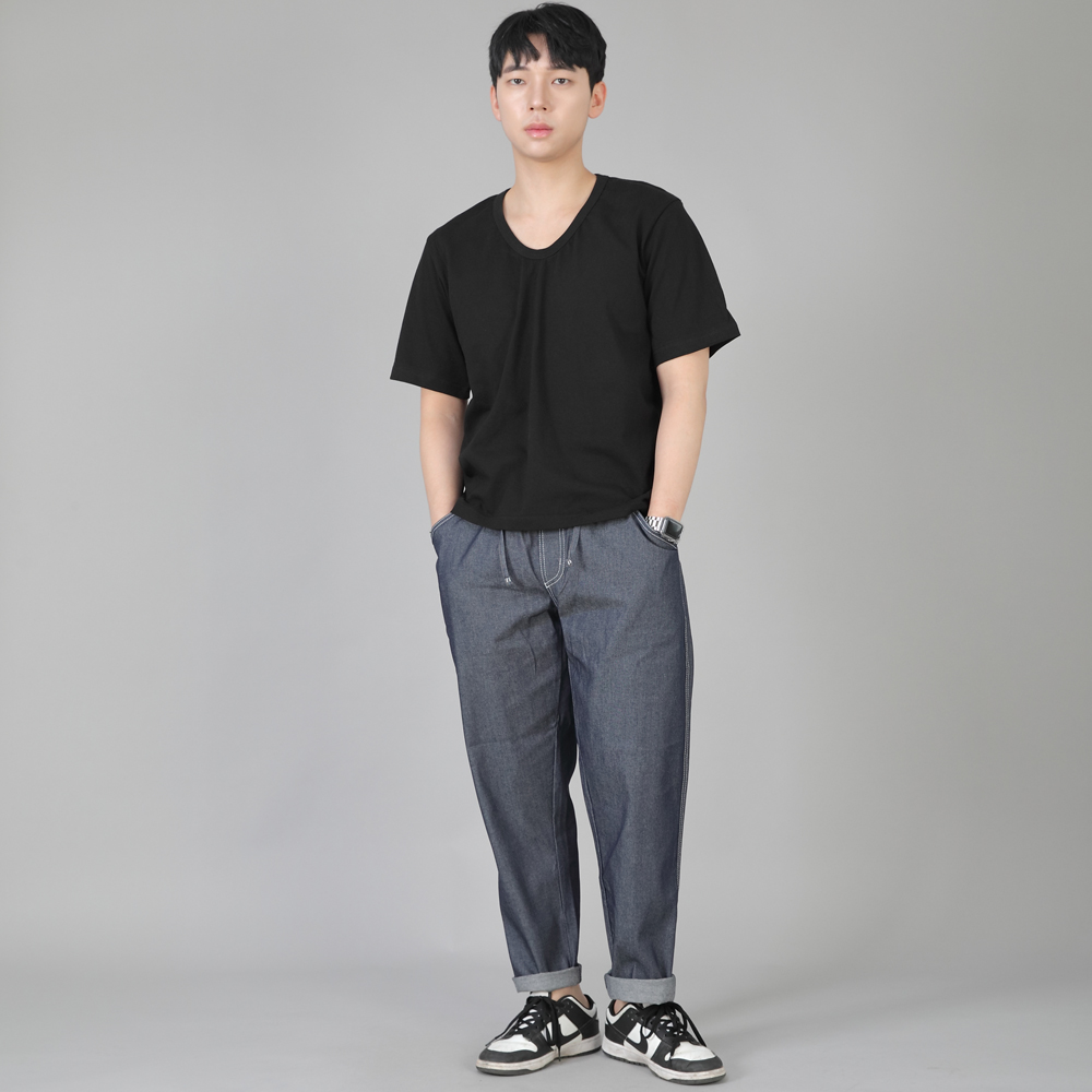 브리지필 밴딩팬츠 BWD-324 데님 라이트인디고 WHS