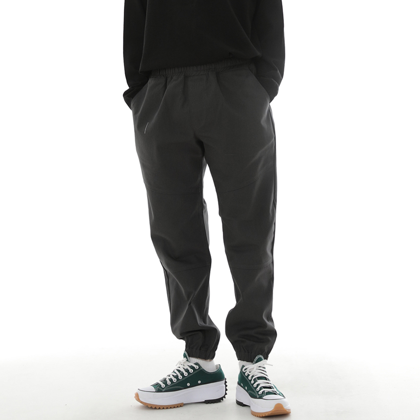 세미슬림핏 절개 조거팬츠 CS-301J 다크그레이