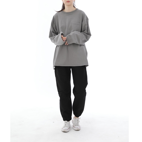 세미슬림핏 절개 조거팬츠 CS-301J 블랙