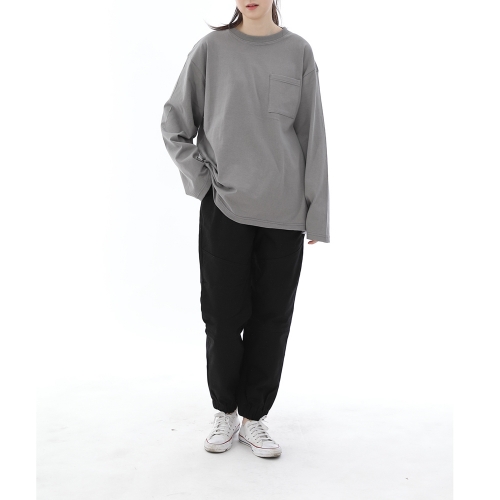 세미슬림핏 절개 조거팬츠 CS-301J 블랙