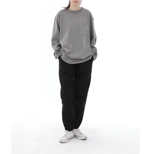 세미슬림핏 절개 조거팬츠 CS-301J 블랙