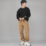 스냅버튼 와이드 카고조거 팬츠 SWC-361 카멜
