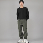 스냅버튼 와이드 카고조거 팬츠 SWC-361 카키